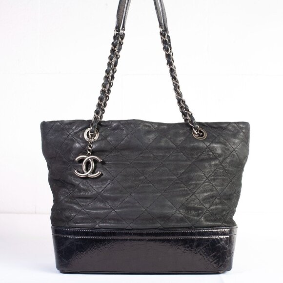 Authentic Chanel Aged Quilted Calfskin Gabrielle Hobo Shoulder Bag - Picture 1 of 12